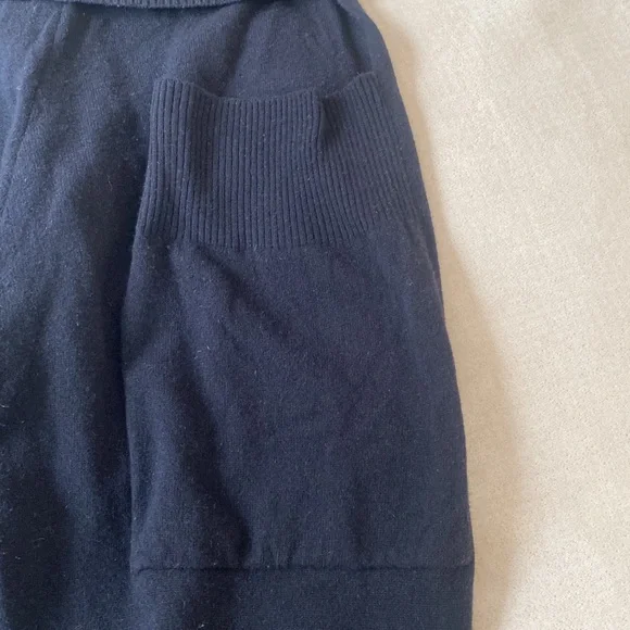 United Colors of Benetton, unique knit wool crop pants, black, 3/4 Vintage 90‘s - Picture 7 of 12